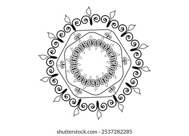 Mandala Plantilla de Vector de medios sociales
