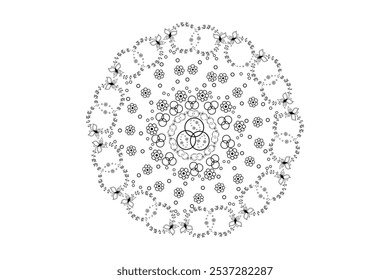 modelo de vetor de mídias sociais mandala