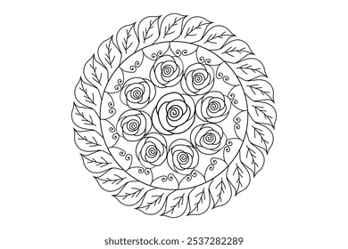 mandala social media vector template