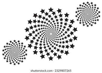 Mandala with spiral star motif. spiral, ornament, mandala, floral, pattern.