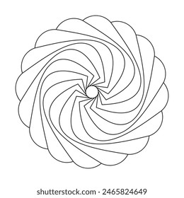 Mandala Spirals Kids Coloring Book Page for kdp Book Interior. Peaceful Petals, Ability to Relax, Brain Experiences, Harmonious Haven, Peaceful Portraits, Blossoming Beauty mandala design.