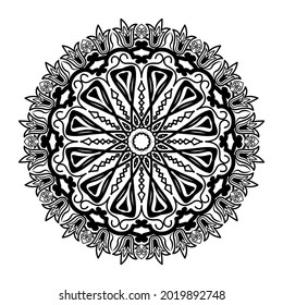mandala spiritual oriental wedding floral pattern design element