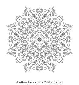 Mandala spiritual serenity coloring book page for kdp book interior. Peaceful Petals, Ability to Relax, Brain Experiences, Harmonious Haven, Peaceful Portraits, Blossoming Beauty mandala design.