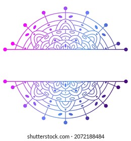 Mandala. Patrón dividido en forma de mandala para Henna Mehndi o decoración de tatuajes. Ornamento decorativo de estilo étnico oriental, ilustración vectorial.