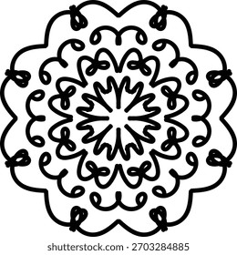 Mandala Sprial Ornament design eps 10