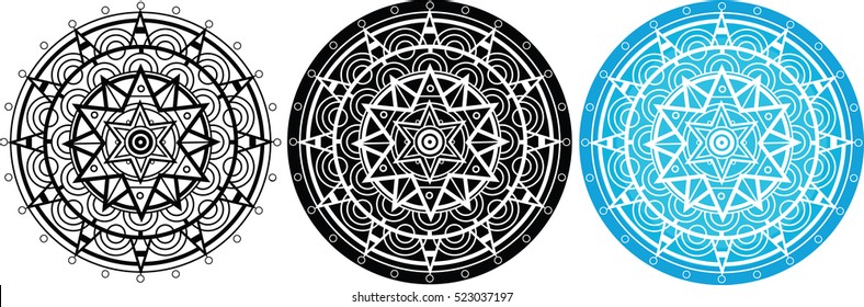 Mandala with Star of David in the center