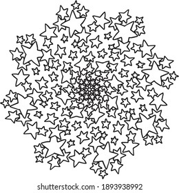 mandala star space Fliegengesäumt doodle colate book page schwarz-weißer hintergrund