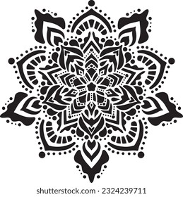 Mandala Stencil Design Vector Pattern