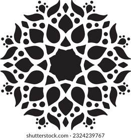 Mandala Stencil Design Vector Pattern