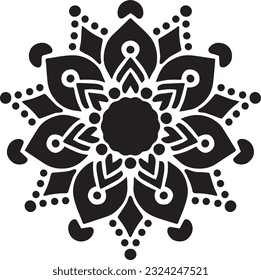 Mandala Stencil Design Vector Pattern