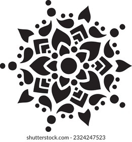 Mandala Stencil Design Vector Pattern