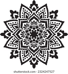 Mandala Stencil Design Vector Pattern