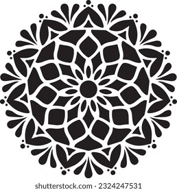 Mandala Stencil Design Vector Pattern