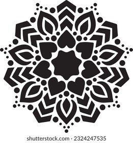 Mandala Stencil Design Vektormuster