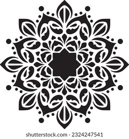 Mandala Stencil Design Vector Pattern