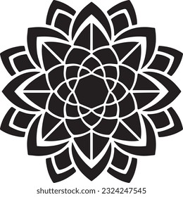 Mandala Stencil Design Vector Pattern