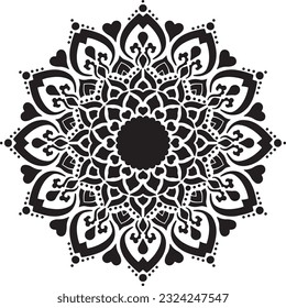 Mandala Stencil Design Vector Pattern