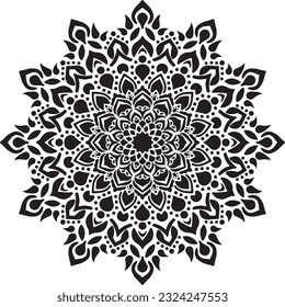 Mandala Stencil Design Vector Pattern