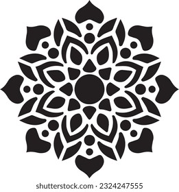 Mandala Stencil Design Vector Pattern