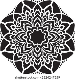Mandala Stencil Design Vector Pattern
