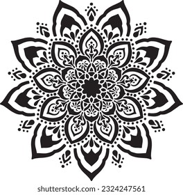 Mandala Stencil Design Vector Pattern