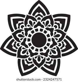 Mandala Stencil Design Vector Pattern