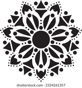 Mandala Stencil Design Vector Pattern