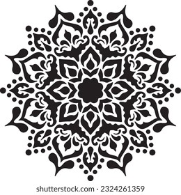 Mandala Stencil Design Vector Pattern