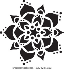 Mandala Stencil Design Vector Pattern