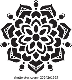 Mandala Stencil Design Vektormuster