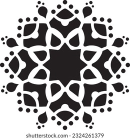 Mandala Stencil Design Vector Pattern