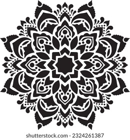 Mandala Stencil Design Vector Pattern