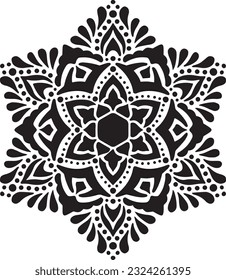 Mandala Stencil Design Vector Pattern