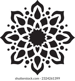 Mandala Stencil Design Vector Pattern
