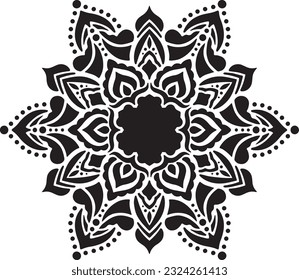 Mandala Stencil Design Vector Pattern