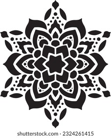 Mandala Stencil Design Vector Pattern