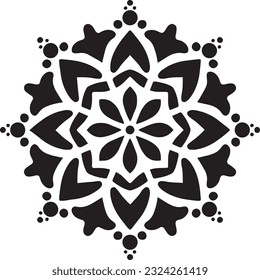 Mandala Stencil Design Vector Pattern