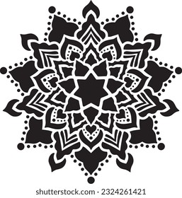 Mandala Stencil Design Vector Pattern