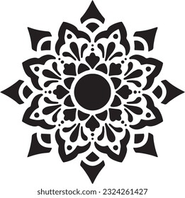 Mandala Stencil Design Vector Pattern