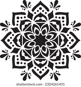 Mandala Stencil Design Vector Pattern