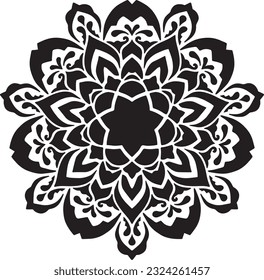 Mandala Stencil Design Vector Pattern