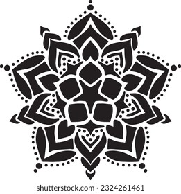 Mandala Stencil Design Vector Pattern