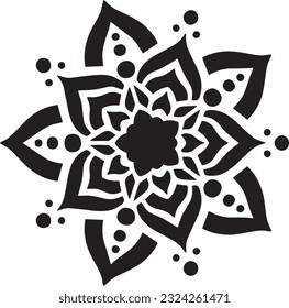 Mandala Stencil Design Vector Pattern