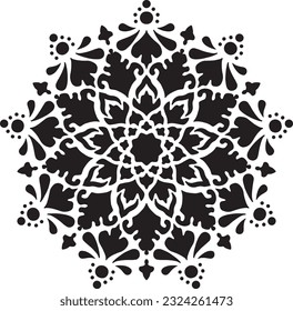 Mandala Stencil Design Vektormuster