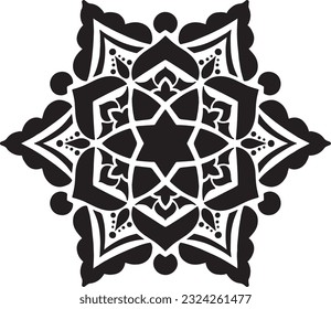 Mandala Stencil Design Vektormuster