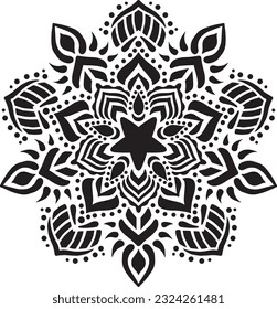 Mandala Stencil Design Vector Pattern