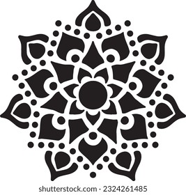 Mandala Stencil Design Vector Pattern