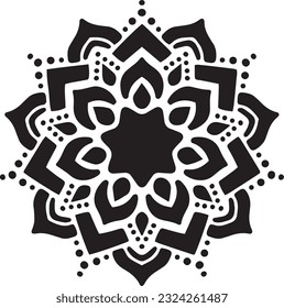 Mandala Stencil Design Vector Pattern