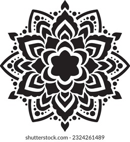 Mandala Stencil Design Vector Pattern
