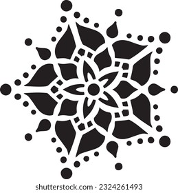 Mandala Stencil Design Vector Pattern
